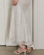 RIBBON ASYMMETRY LACE CAMISOLE DRESS