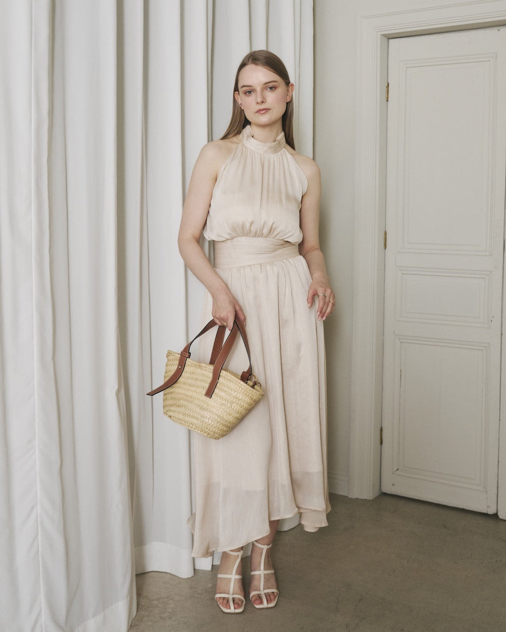 SHIMMER AMERICAN SLEEVE DRESS