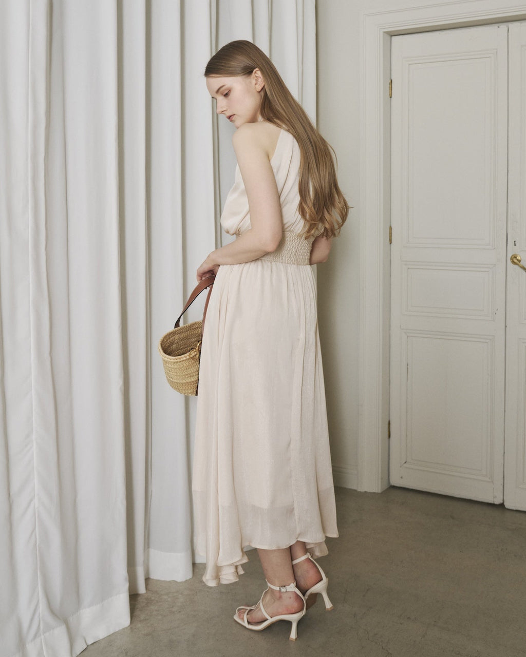 SHIMMER AMERICAN SLEEVE DRESS