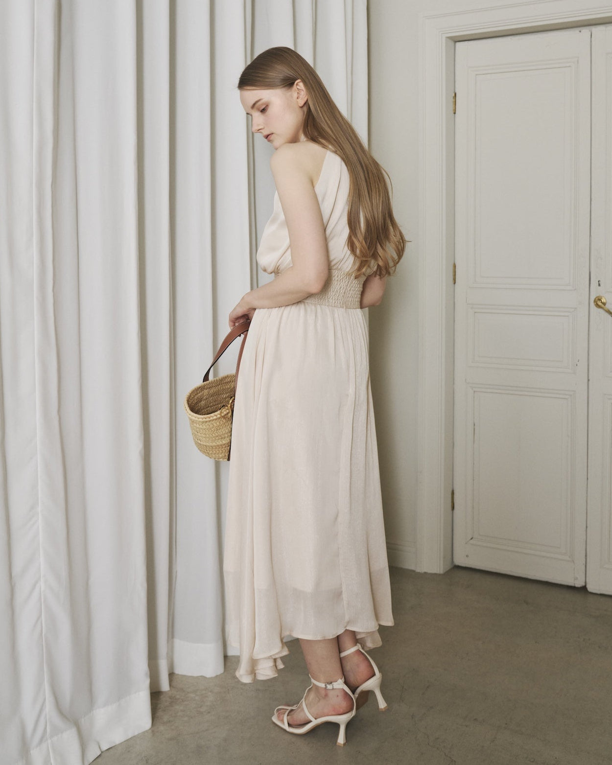 SHIMMER AMERICAN SLEEVE DRESS