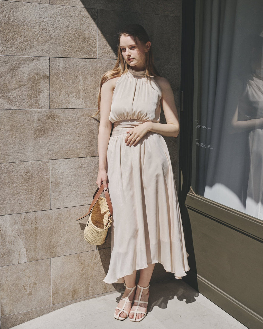 SHIMMER AMERICAN SLEEVE DRESS