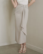 ASYMMETRY RIBBON SKIRT