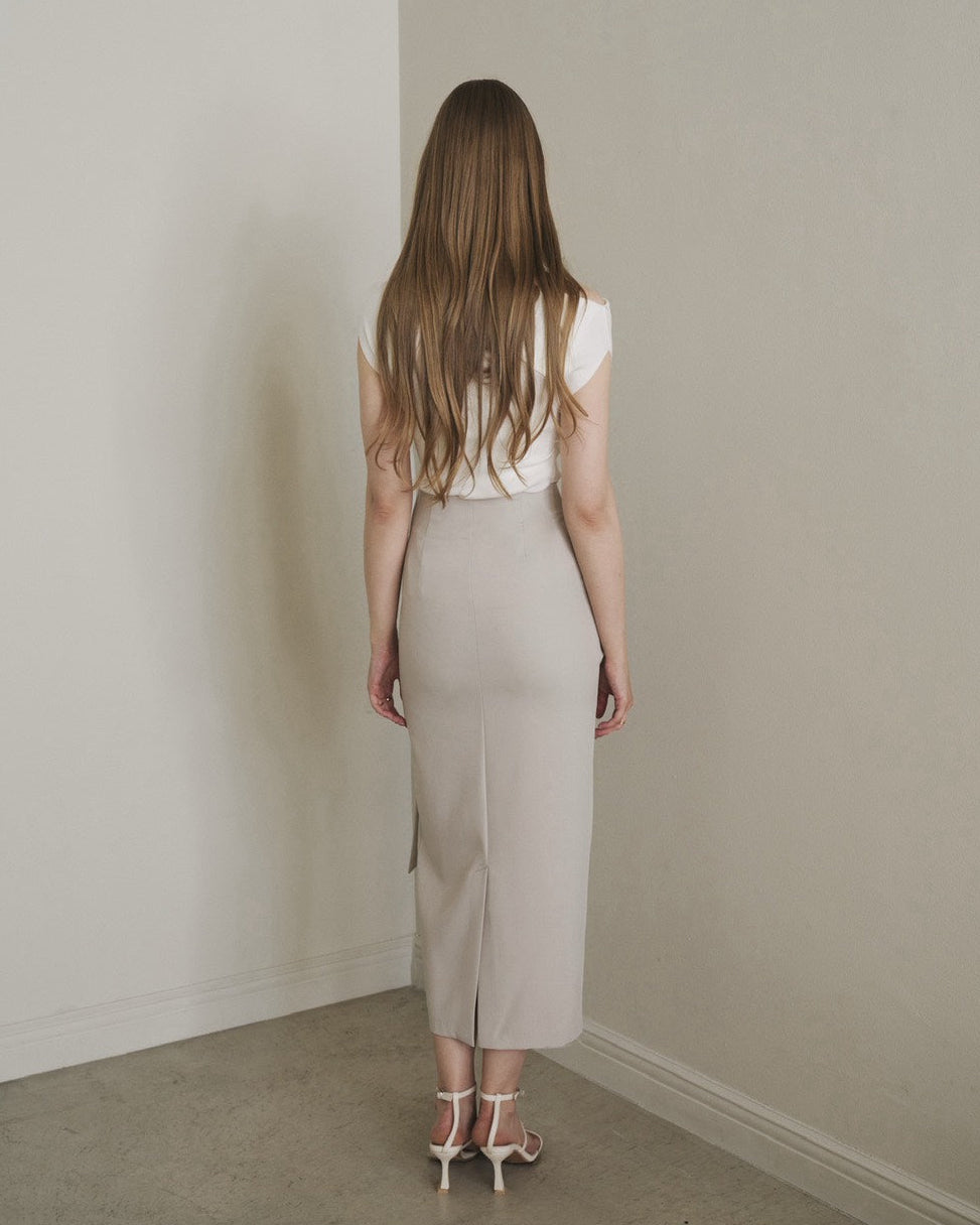 ASYMMETRY RIBBON SKIRT