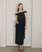 ASYMMETRY RIBBON SKIRT