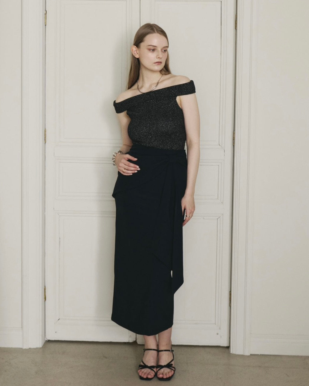 ASYMMETRY RIBBON SKIRT
